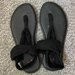 Kids Sanuk Black Sandals